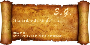 Steinbach Gréta névjegykártya